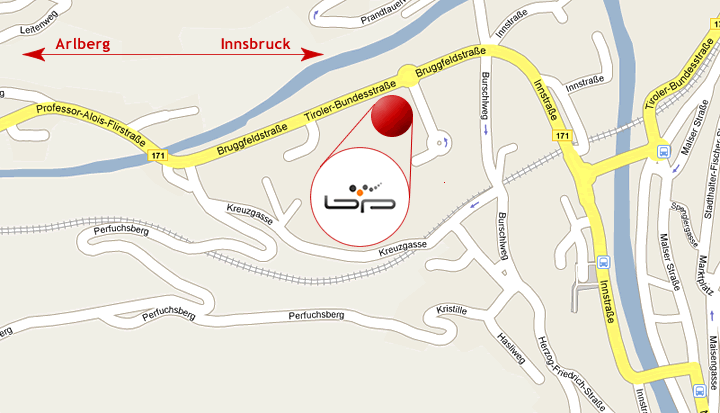 Lageplan des Businessparks Landeck