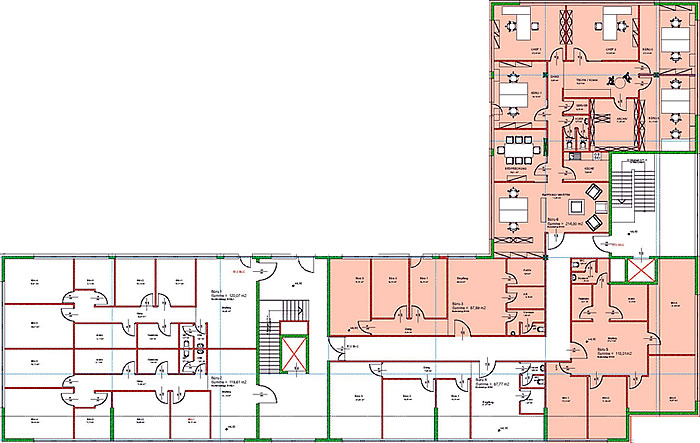 Grundriss 1. Obergeschoss im Businesspark Landeck